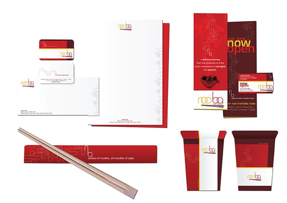 Nooba chinese cuisine restaurant - logo, packaging and stationery design
