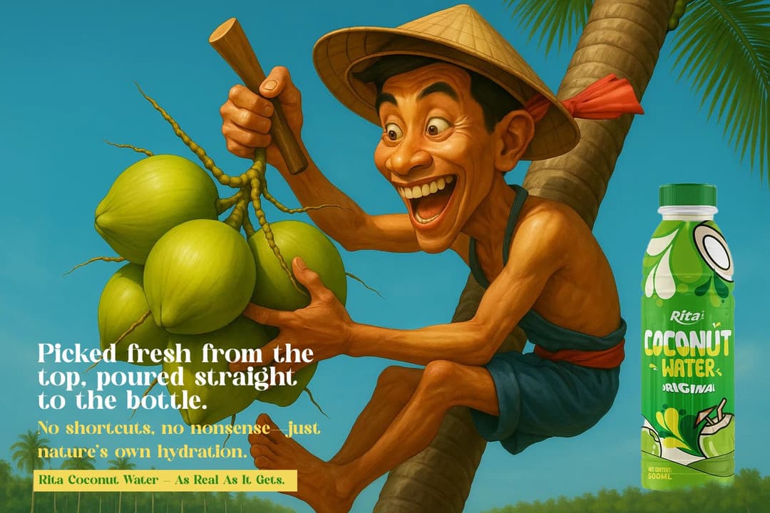 Reta cocunut water print Ad
